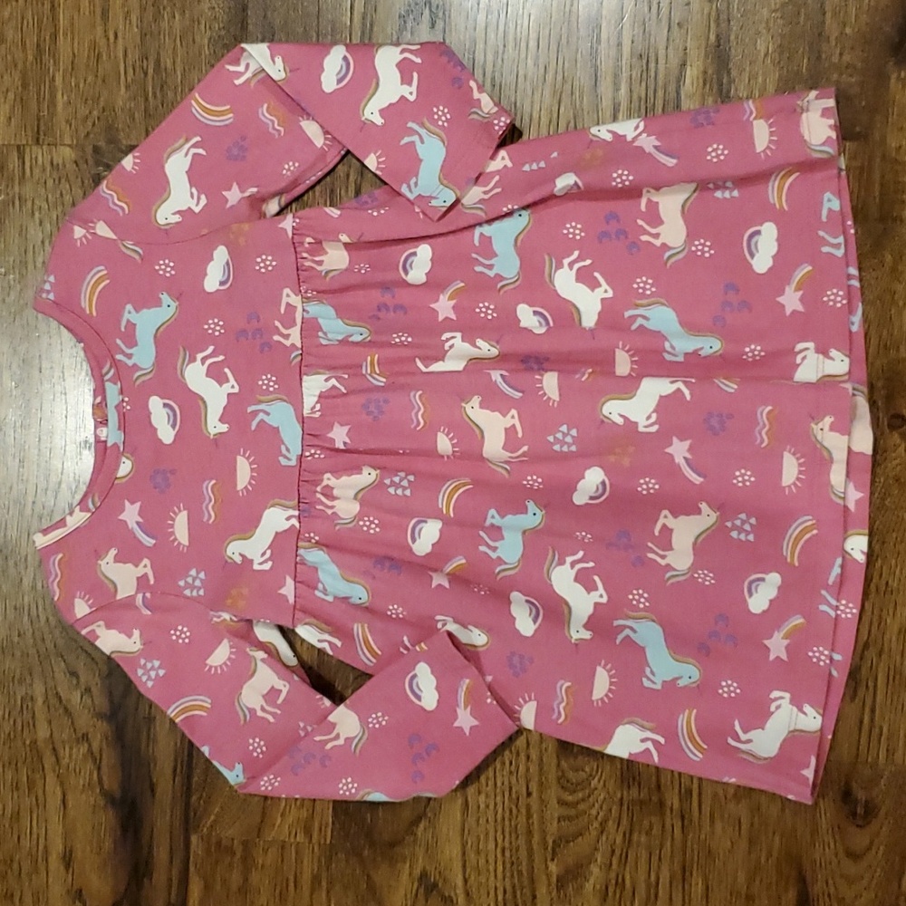Girls Wonder Nation pink unicorn dress size 18M